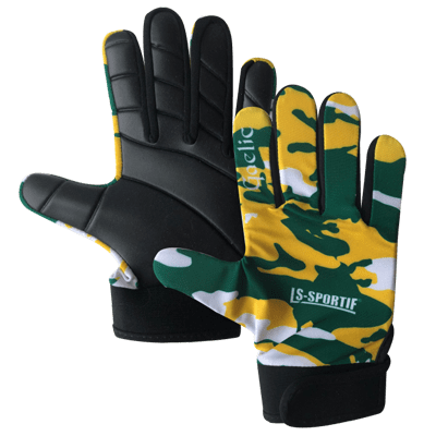 Football Glove Camo Style Green Yellow Curran Hurling